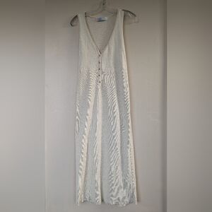 Free People Beach Bailey Knit Sweater Midi Dress, Cream (SIZE SMALL)